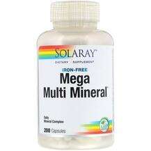 Solaray, Мега Минералы без Железа, Mega Multi Mineral Iron Fre...