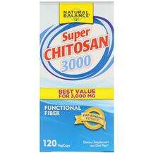 Natural Balance, Хитозан, Super Chitosan 3000, 120 капсул