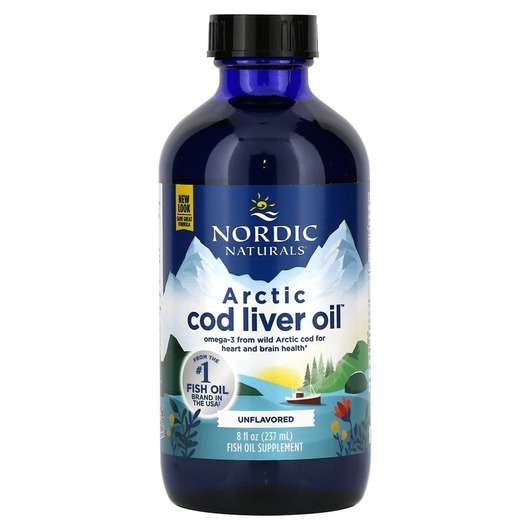 Основне фото товара Nordic Naturals, Arctic Cod Liver Oil, Олія з печінки тріски, ...