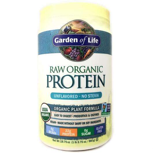 Основне фото товара Garden of Life, RAW Organic Protein, Органічний протеїн, 568 г