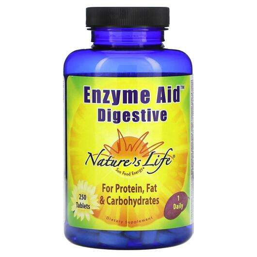 Основное фото товара Natures Life, Ферменты, Enzyme Aid Digestive, 250 таблеток