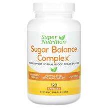 Super Nutrition, Sugar Balance Complex, Замінник цукру, 120 ка...