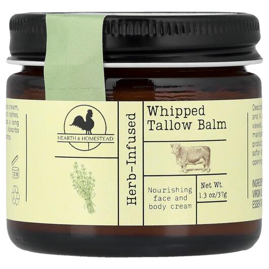 Основне фото товара Whipped Tallow Balm Herb-Infused, Крем лосьон бальзам, 37 г