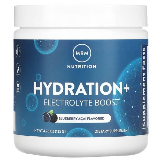 Основне фото товара Hydration+ Electrolyte Boost Blueberry Acai Основне фото товара MRM, Hydration+ Electrolyte Boost Blueberry Acai, Ягоди Асаї, 135