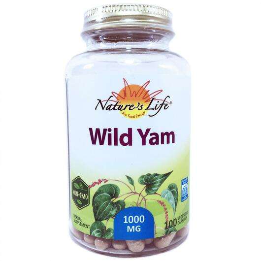Основное фото товара Natures Life, Дикий ямс 1000 мг, Wild Yam 1000 mg, 100 капсул
