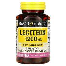 Mason, Lecithin 1200 mg, Лецитин, 100 капсул