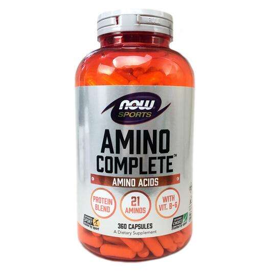 Основне фото товара Now, Amino Complete, Комплекс Амінокислот, 360 капсул