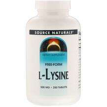 Source Naturals, L-Лизин 500 мг, L-Lysine 500 mg, 250 таблеток