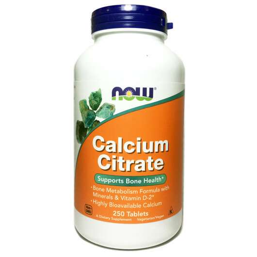 Основне фото товара Now, Calcium Citrate, Цитрат Кальцію, 250 Таблеток