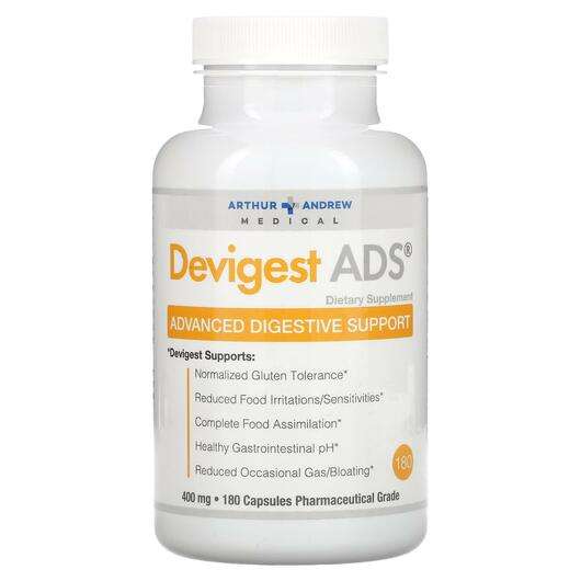 Основное фото товара Ферменты, Devigest ADS Advanced Digestive Support 400 mg, 180 ...