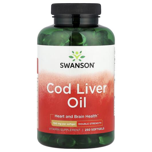 Основне фото товара Cod Liver Oil Основне фото товара Swanson, Cod Liver Oil, Олія печінки тріски, 250 капсул