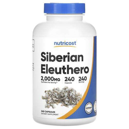 Основное фото товара Nutricost, Элеутеро, Siberian Eleuthero 2000 mg, 240 капсул