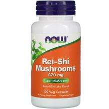 Now, Рейши 270 мг, Rei-Shi Mushrooms, 100 капсул