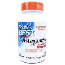 Doctor's Best, Астаксантин с AstaReal 6 мг, Astaxanthin with A...