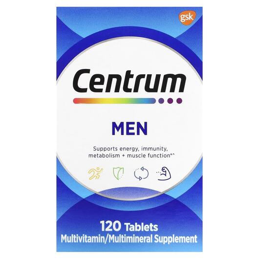 Основное фото товара Men Multivitamins Основное фото товара Centrum, Витамины, Men Multivitamins, 120 таблеток
