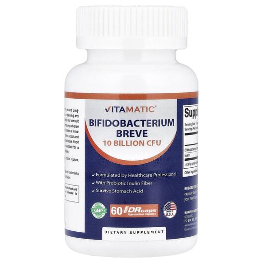 Основное фото товара Vitamatic, Бифидобактерии, Bifidobacterium Breve, 60 капсул