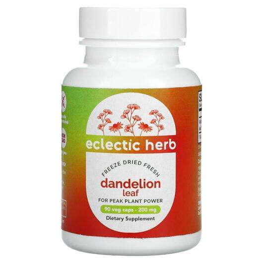 Основное фото товара Eclectic Herb, Одуванчик 200 мг, Dandelion Leaf 200 mg, 90 капсул
