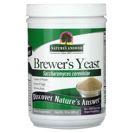 Основное фото товара Nature's Answer, Пивные дрожжи, Brewer's Yeast, 454 г
