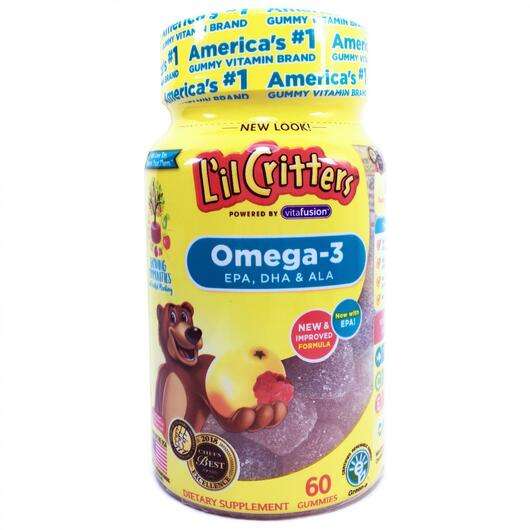 Основне фото товара L'il Critters, Omega-3 Raspberry-Lemondade Flavors, Омега...