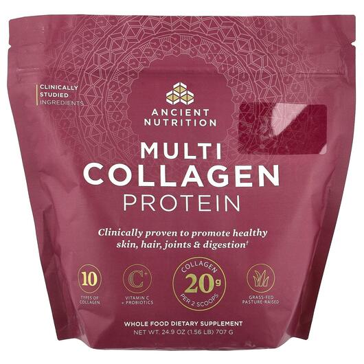 Основне фото товара Ancient Nutrition, Multi Collagen Protein, Колаген, 707 г