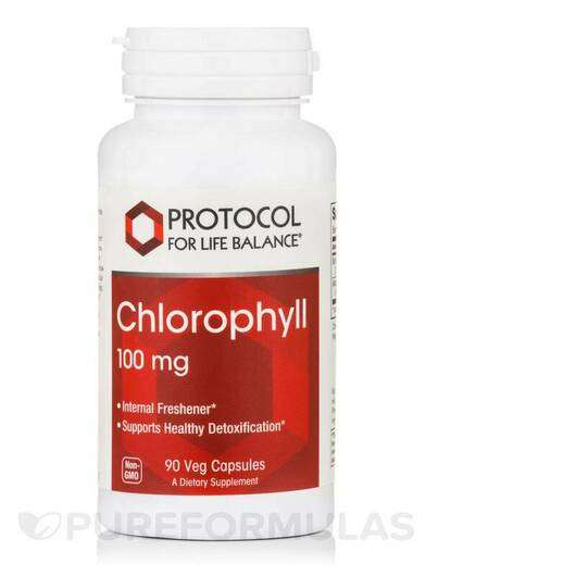 Основное фото товара Protocol for Life Balance, Хлорофилл, Chlorophyll 100 mg, 90 к...