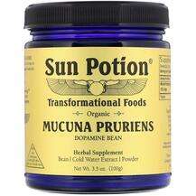 Sun Potion, Мукуна Пекучая, Organic Mucuna Pruriens Powder, 100 г
