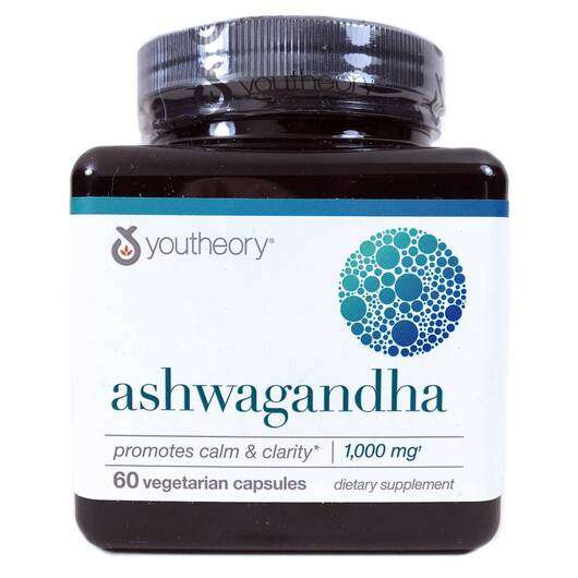 Основное фото товара Youtheory, Ашваганда, Ashwagandha 1000 mg, 60 капсул