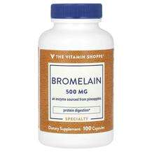 The Vitamin Shoppe, Бромелайн, Bromelain 500 mg, 100 капсул