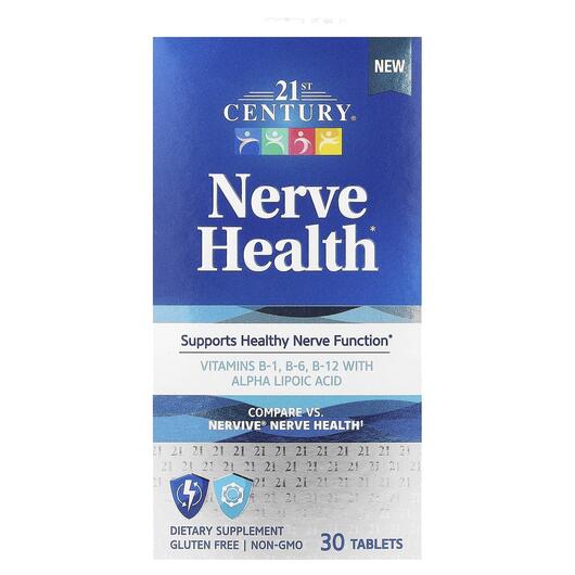 Основне фото товара 21st Century, Nerve Health, Підтримка стресу, 30 таблеток