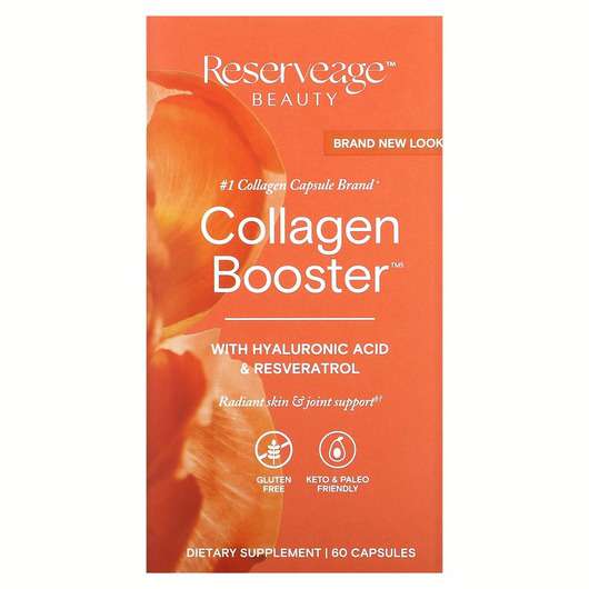 Основне фото товара Collagen Booster with Hyaluronic Acid & Resveratrol, Ресве...