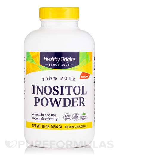 Основне фото товара Healthy Origins, Inositol Powder, Вітамін B8 Інозитол, 454 г