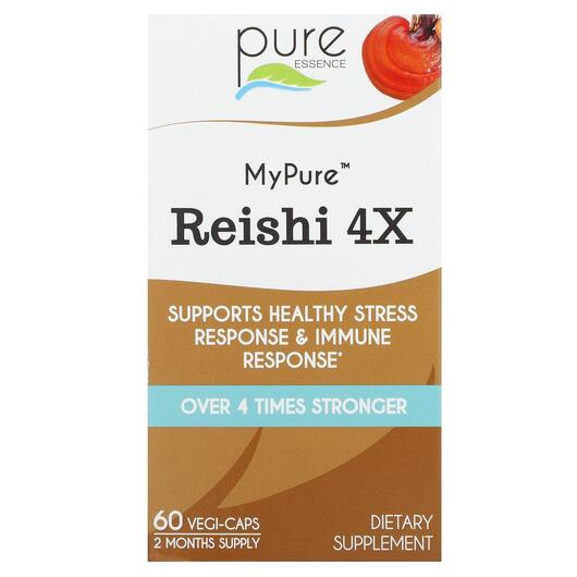 Основное фото товара MyPure Reishi 4X Основное фото товара Pure Essence, Грибы Рейши, MyPure Reishi 4X, 60 капсул