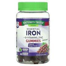 Nature's Truth, Essential Iron + B-Vitamins Zinc, Залізо, 60 ц...