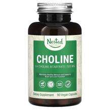 Nested Naturals, Витамин B4 Холин, Choline L + Choline Bitartr...