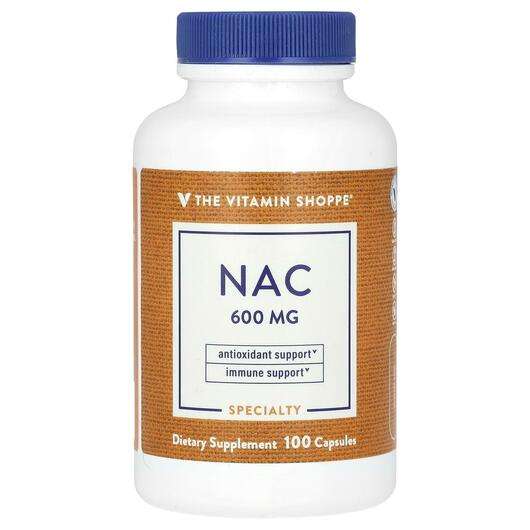 Основное фото товара The Vitamin Shoppe, NAC N-ацетил-L-цистеин, NAC 600 mg, 100 ка...