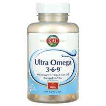 KAL, Ultra Omega 3-6-9, Омега 3 6 9, 100 капсул