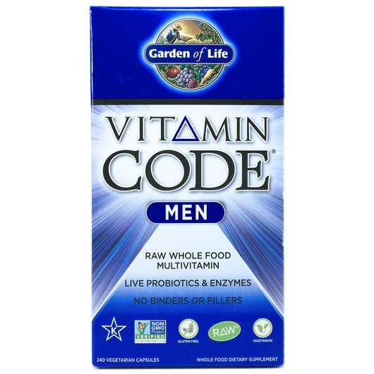 Основне фото товара Garden of Life, Vitamin Code Men, Вітаміни, 240 капсул