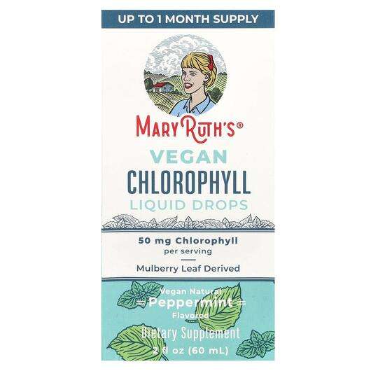 Основное фото товара MaryRuth's, Хлорофилл, Vegan Chlorophyll Liquid Drops Peppermi...