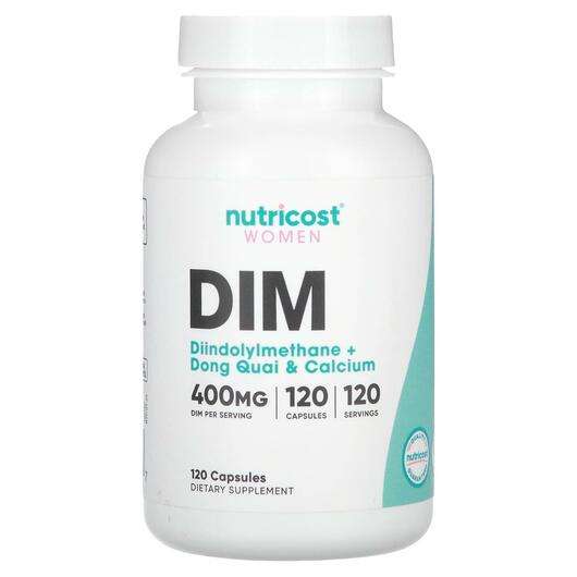 Основне фото товара Nutricost, Women DIM 400 mg, Дііндолілметан, 120 капсул