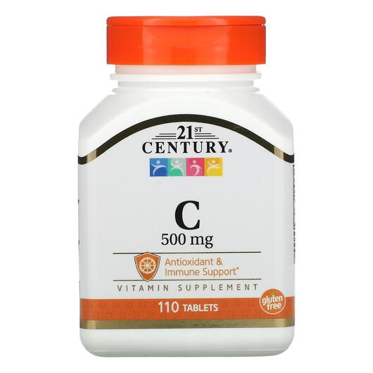 Основне фото товара 21st Century, Vitamin C 500 mg, Вітамін C, 110 таблеток