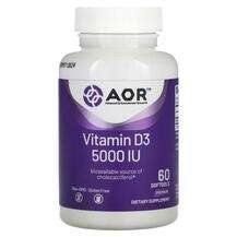 AOR, Витамин D, Vitamin D3 5000 IU, 60 капсул