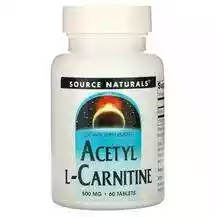 Source Naturals, Acetyl L-Carnitine 500 mg 60, Ацетил L-карніт...