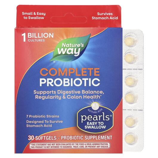 Основне фото товара Probiotic Pearls Complete Digestive Health, Пробіотики, 30 капсул