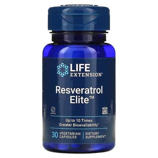 Основне фото товара Life Extension, Resveratrol Elite, Ресвератрол, 30 капсул