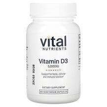 Vital Nutrients, Витамин D3, Vitamin D35000 IU, 90 капсул