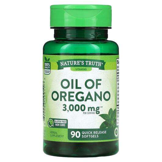 Основное фото товара Nature's Truth, Масло орегано, Oil Of Oregano 3000 mg, 90 Quic...