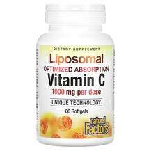 Natural Factors, Liposomal Vitamin C 500 mg, Вітамін C Ліпосом...