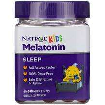 Natrol, Мелатонин, Kids Melatonin Ages 4+ Berry, 60 таблеток
