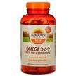 Фото товару Sundown Naturals, Omega 3-6-9 Flax Fish & Borage Oils 200,...