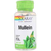 Solaray, Mullein 330 mg, Лист коров'яку, 100 капсул